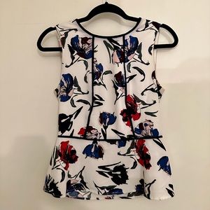 Banana republic, colorful, peplum style top. Size 4. In great condition